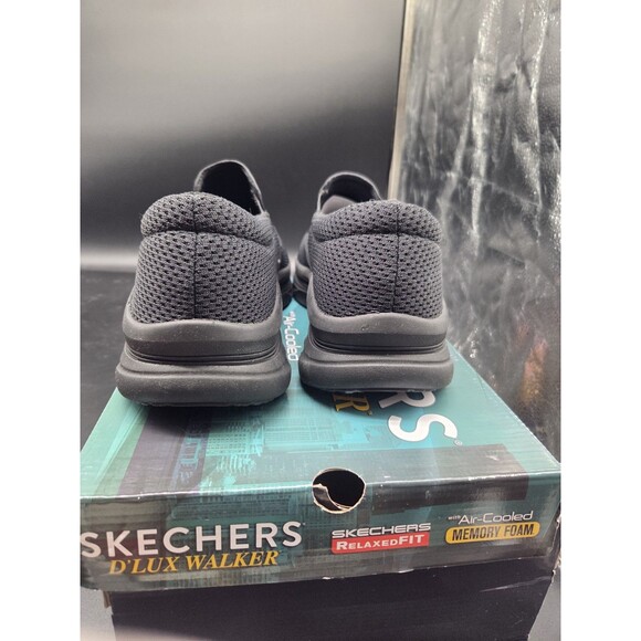 Skechers Men\'s D\'Lux Walker Murlino Black White Size 10.5 Shoe New main image 7